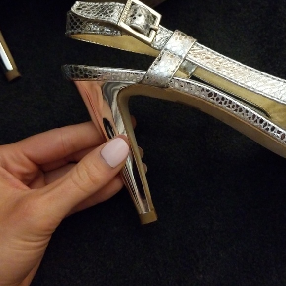 Metallic Silver Michael Kors Heels - Picture 5 of 6